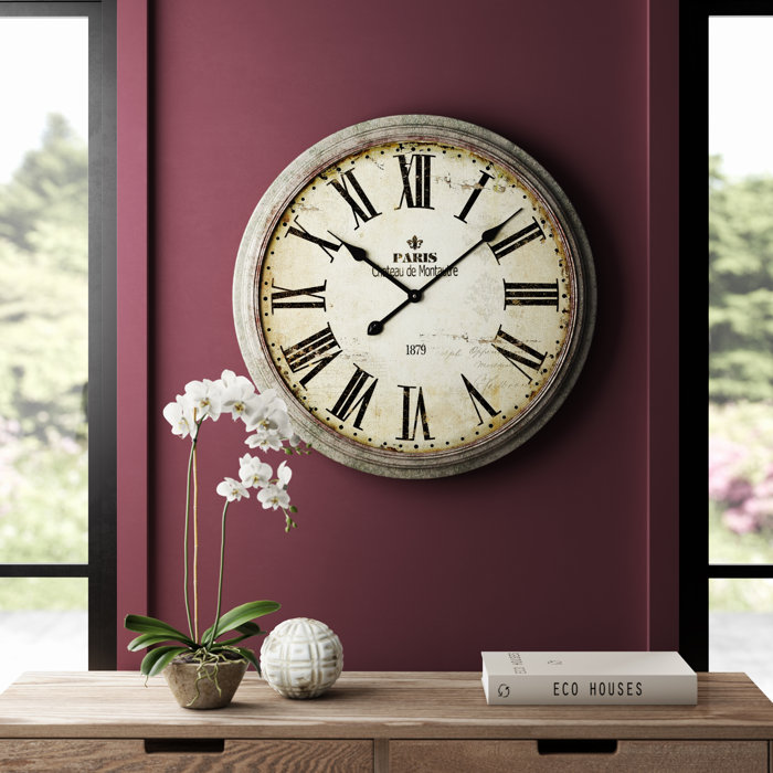 Greyleigh™ Oversized Oglethorpe 24.41" Wall Clock & Reviews Wayfair